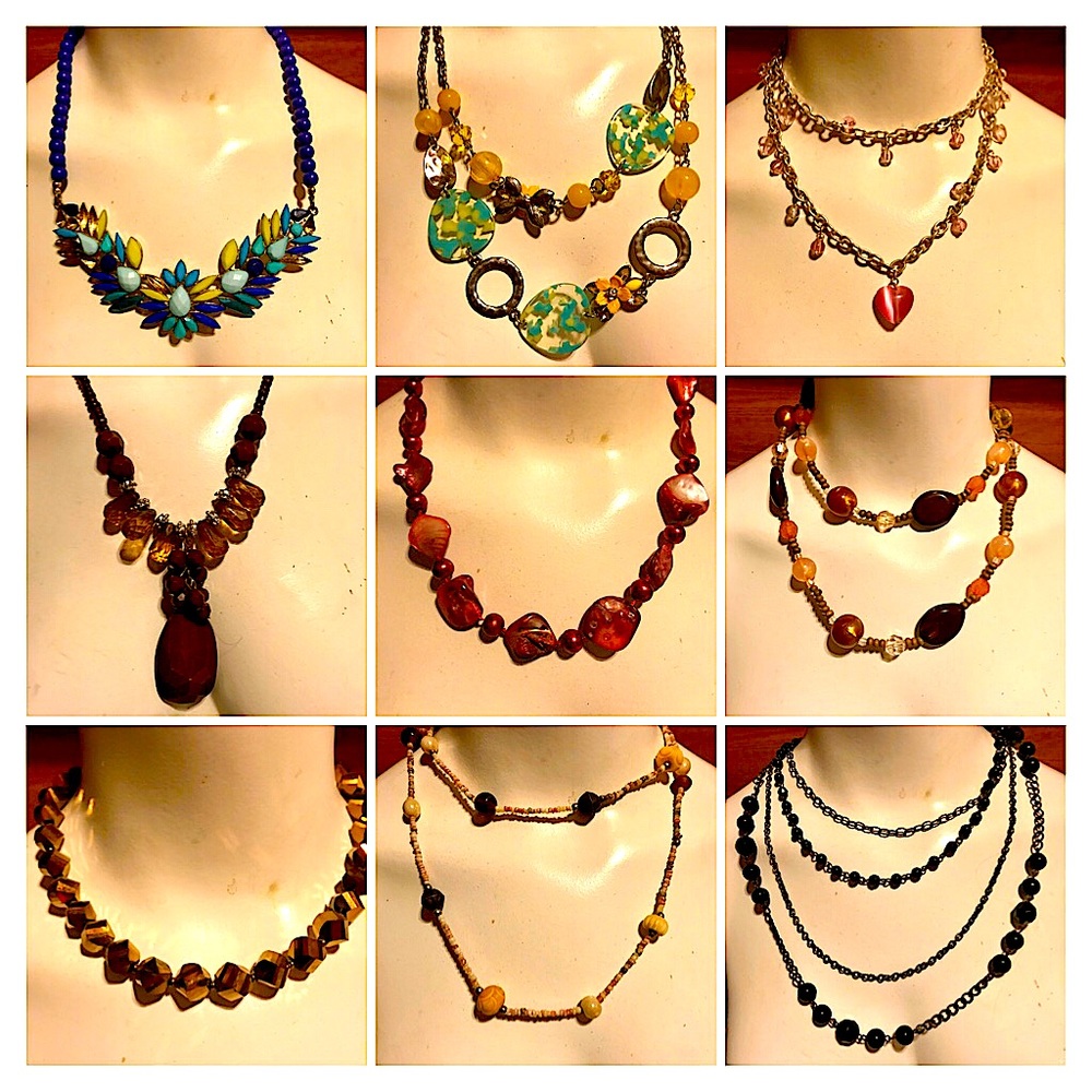Lot of 9 new fashion necklaces